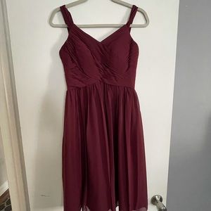 Azazie Maroon MIDI Dress
